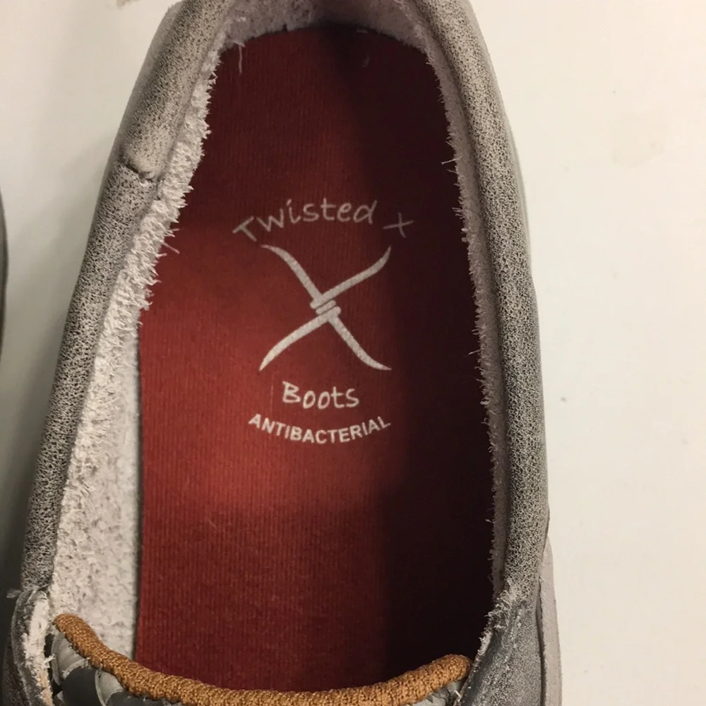 Twisted X Gray Driving Moc - Girls 2.5